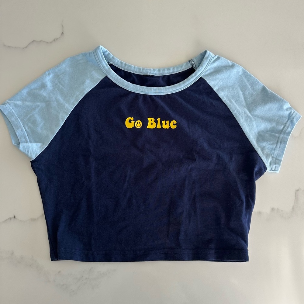 University of Michigan Go Blue Baby Tee